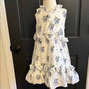 Janie and Jack Blue and White Tiered Sundress